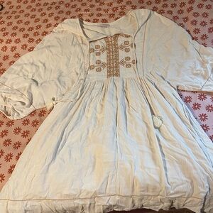 Knox Rose Cream Textured dress with liner